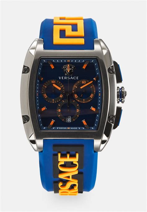 versace blue face watch|versace watch black.